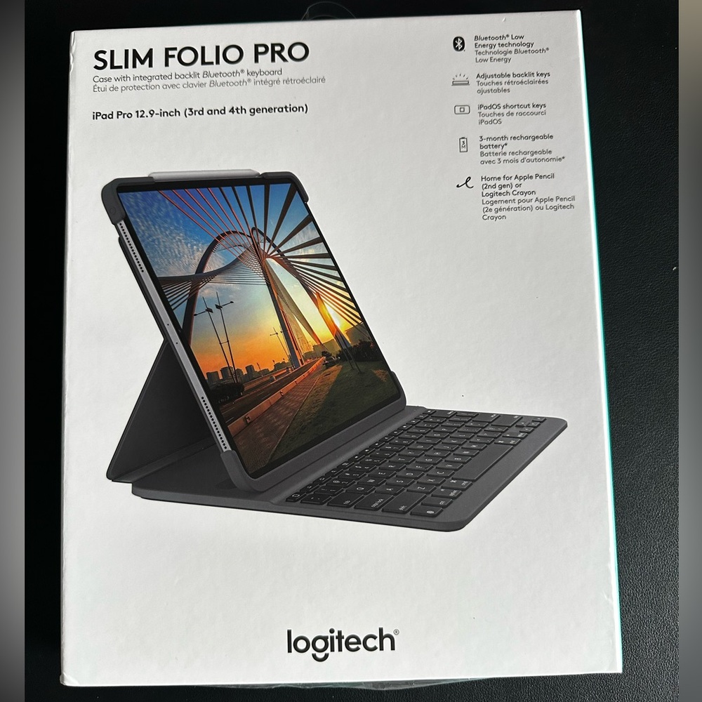 Logitech Black Tablet Keyboard Slim Folio Pro